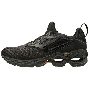 Mizuno Wave Creation Waveknit Mens Running Shoes Canada - Black